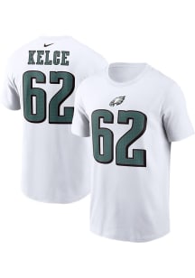 Jason Kelce Philadelphia Eagles White Road Short Sleeve Player T Shirt