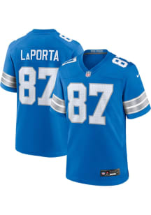 Sam LaPorta  Nike Detroit Lions Blue Home Design Football Jersey
