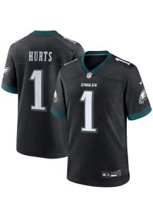 Jalen Hurts   Philadelphia Eagles Black Alt Game Football Jersey