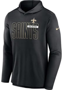 Nike New Orleans Saints Mens Black Dri-Fit Lightweight Long Sleeve Lightweight Hoodie