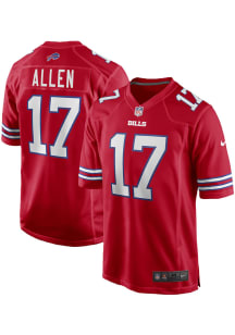 Josh Allen   Buffalo Bills Red Alt Game Football Jersey
