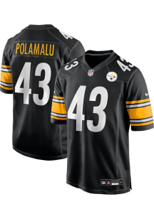 Troy Polamalu  Nike Pittsburgh Steelers Black Home Game Football Jersey