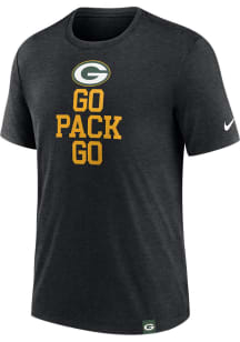 Nike Green Bay Packers Black Blitz Triblend Short Sleeve Fashion T Shirt