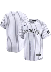 Nike Colorado Rockies Mens White Home 2024 Limited Baseball Jersey