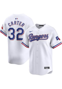 Evan Carter Nike Texas Rangers Mens White Home 2024 Limited Baseball Jersey