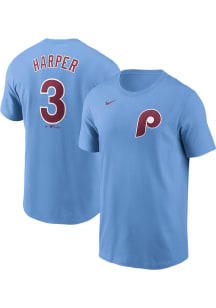 Bryce Harper Philadelphia Phillies Light Blue Alt FUSE Short Sleeve Player T Shirt