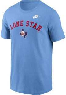 Nike Texas Rangers Light Blue Cotton Short Sleeve T Shirt