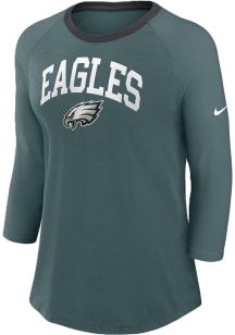 Nike Philadelphia Eagles Womens Midnight Green Primetime LS Tee