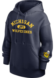 Nike Michigan Wolverines Womens Blue Phoenix Hooded Sweatshirt