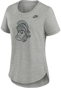 Nike Michigan State Spartans Womens Grey Legacy Short Sleeve T-Shirt