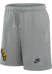Nike West Virginia Mountaineers Mens Grey Fleece Graphic Shorts