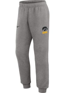 Nike Iowa Hawkeyes Mens Grey Club Fleece Jogger Sweatpants