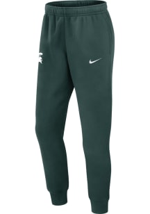 Nike Michigan State Spartans Mens Green Team Issue Club Fleece Design Sweatpants