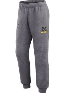 Nike Michigan Wolverines Mens Grey Jordan Club Fleece Jogger Sweatpants