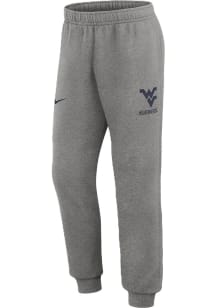 Nike West Virginia Mountaineers Mens Grey Club Fleece Jogger Sweatpants