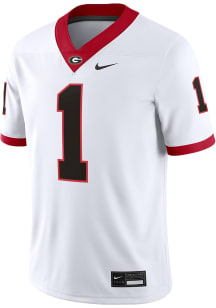 Nike Georgia Bulldogs White Road Game Football Jersey