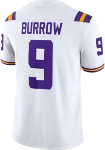 Joe Burreaux LSU Tigers White Football Joe Burreaux Vapor Jersey