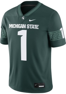 Nike Michigan State Spartans Green Home Game Design Football Jersey