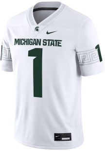 Nike Michigan State Spartans White Road Game Football Jersey