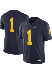 Nike Michigan Wolverines Blue Jordan Home Game Football Jersey