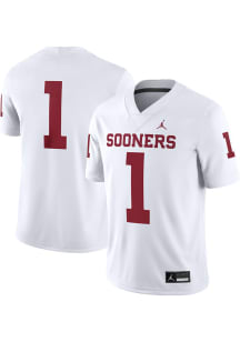 Nike Oklahoma Sooners White Jordan Road Game Football Jersey