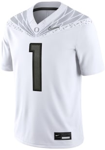 Nike Oregon Ducks White Road Game Football Jersey