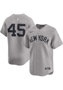Gerrit Cole Nike New York Yankees Mens Grey Road Number Only 2024 Limited Baseball Jersey