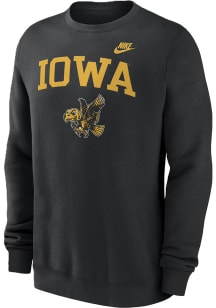 Nike Iowa Hawkeyes Mens Black Legacy Arch Long Sleeve Crew Sweatshirt