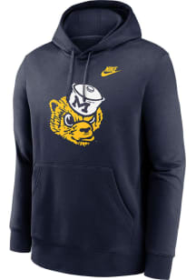 Nike Michigan Wolverines Mens Blue Legacy Club Long Sleeve Hoodie