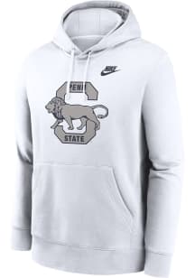 Nike Penn State Nittany Lions Mens White Legacy Club Long Sleeve Hoodie