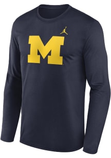 Nike Michigan Wolverines Blue Jordan Legend Long Sleeve T-Shirt