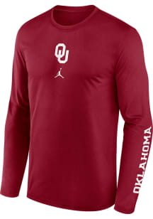 Nike Oklahoma Sooners Crimson Jordan Legend Design Long Sleeve T-Shirt