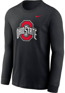 Nike Ohio State Buckeyes Black Primary Logo Long Sleeve T Shirt