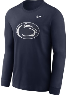 Nike Penn State Nittany Lions Navy Blue Primary Logo Long Sleeve T Shirt