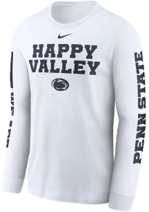 Nike Penn State Nittany Lions White Two Hit Long Sleeve T Shirt