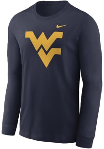 Nike West Virginia Mountaineers Navy Blue Primary Logo Long Sleeve T Shirt