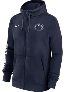 Nike Penn State Nittany Lions Mens Navy Blue Team Issue Club Long Sleeve Full Zip Jacket