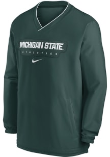 Nike Michigan State Spartans Mens Green Sideline Windshirt Pullover Jackets
