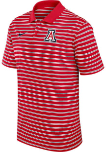 Nike Arizona Wildcats Mens Red Stripe Short Sleeve Polo