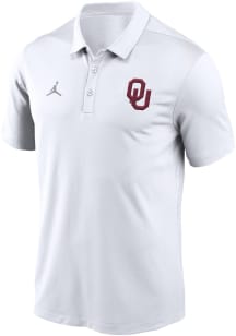 Nike Oklahoma Sooners Mens White Franchise Jordan Short Sleeve Polo