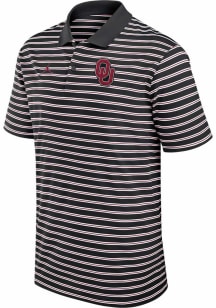 Nike Oklahoma Sooners Mens Black Jordan Stripe Short Sleeve Polo