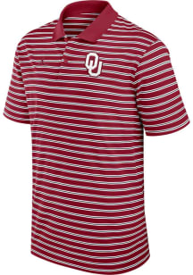 Nike Oklahoma Sooners Mens Crimson Jordan Stripe Short Sleeve Polo