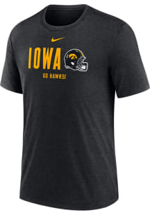 Nike Iowa Hawkeyes Black Football Slogan Short Sleeve Fashion T Shirt