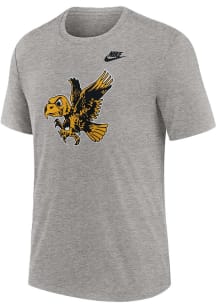 Nike Iowa Hawkeyes Grey Legacy Primary Logo Short Sleeve Fashion T Shirt