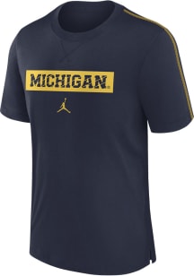 Nike Michigan Wolverines Blue Team Issue Player Jordan Short Sleeve T Shirt