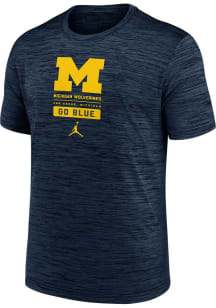 Nike Michigan Wolverines Blue Legend Practive Jordan Short Sleeve T Shirt