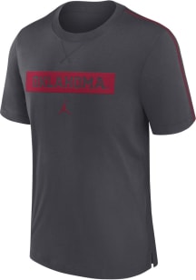 Nike Oklahoma Sooners Anthracite Team Issue Player Jordan Short Sleeve T Shirt