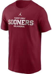 Nike Oklahoma Sooners Crimson Jordan Cotton Logo Short Sleeve T Shirt