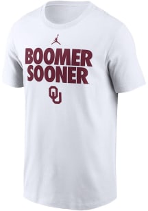 Nike Oklahoma Sooners White Jordan Cotton Logo Short Sleeve T Shirt