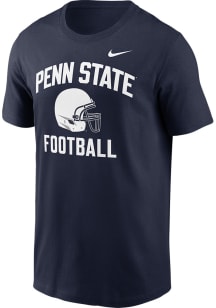 Nike Penn State Nittany Lions Navy Blue Football Helmet Short Sleeve T Shirt